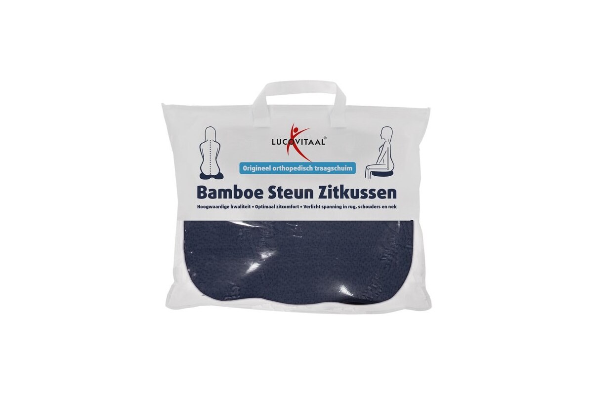 Lucovitaal Bamboe Steun Zitkussen tegen pijn aan het stuitje