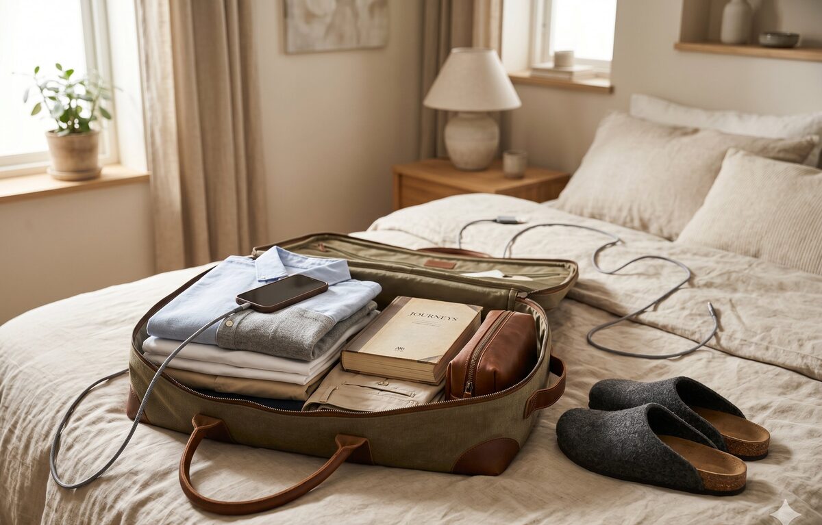 Koffer klaar voor het ziekenhuis voor een maagverkleining