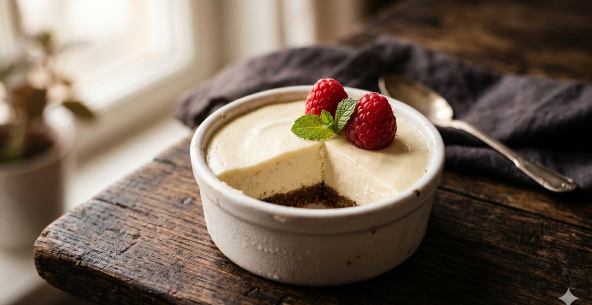 Kwark cheesecake zonder suiker na maagverkleining