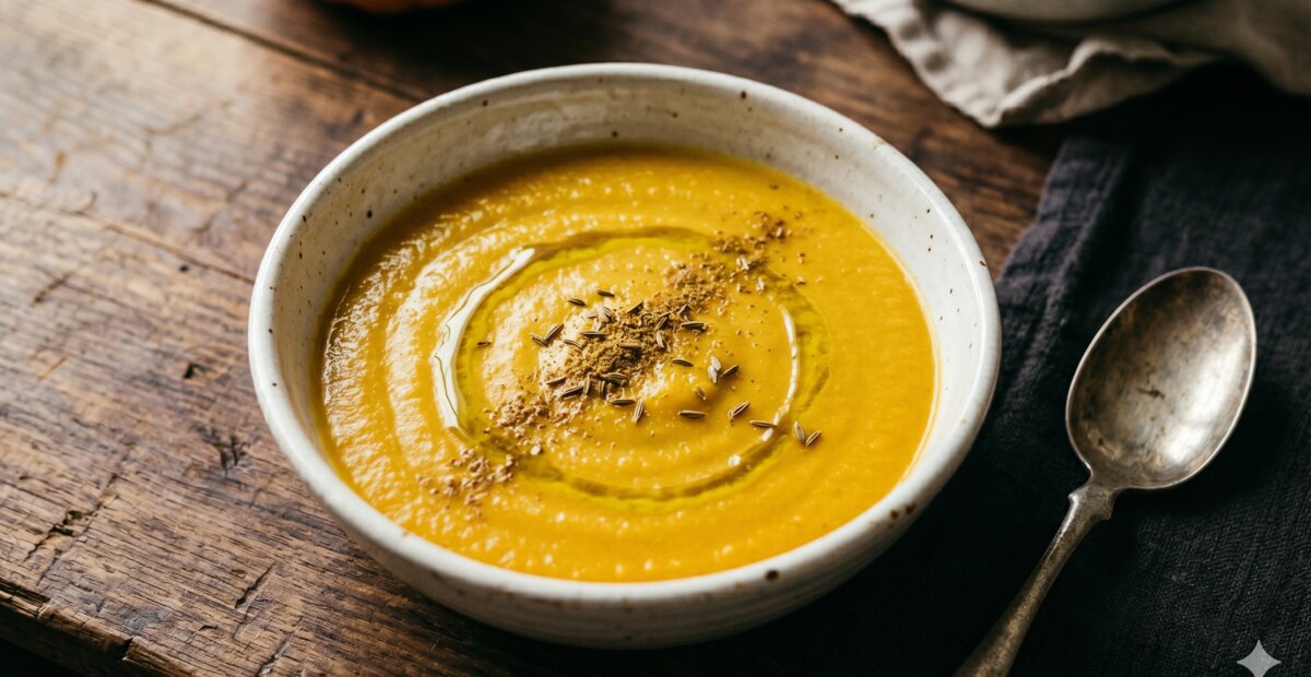 Linzenpuree met kurkuma na maagverkleining