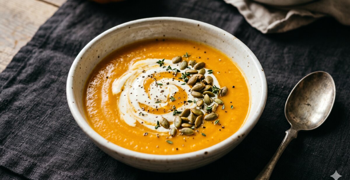 Pompoensoep met gember na maagverkleining