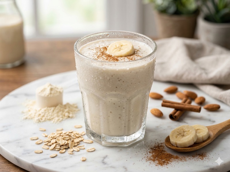 Proteïne yoghurtshake vloeibare fase